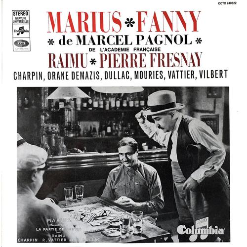 Marius Fanny Marcel Pagnol Disque Vinyle Lp Tours Pathe