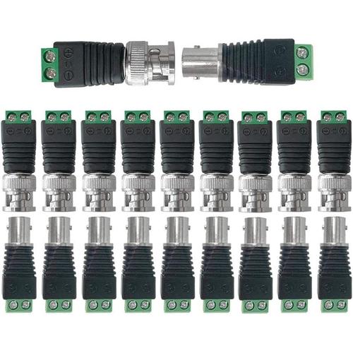 10 Paires BNC Video Balun Connecteur BNC Mâle Femelle Connecteur