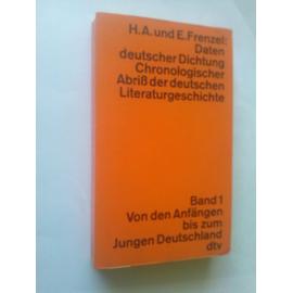 Daten Deutscher Dichtung Chronologischer Abris Der Deutschen