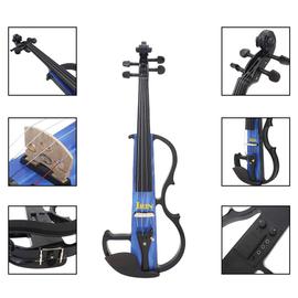 Violon Lectrique Taille Bleu Rable Bois Instrument Cordes B Ne