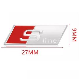 2 x Logo Volant SLINE Chromé Audi A1 A2 A3 A4 A5 A6 A7 A8 Q5 Embleme