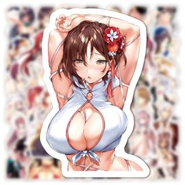 Autocollant Pin Up Sexy En Vinyle Pi Ces Dessin Anim Waifu