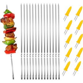 Brochettes Pour Barbecue Lot De 20 Brochettes De Barbecue Inox Et 10