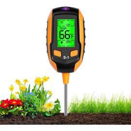 Testeur de Sol 4 en 1 pH mètre Testeur de Thermomètre de Plante