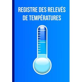 Registre Des Relev S De Temp Ratures Carnet De Temp Rature Du