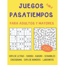 Juegos Y Pasatiempos Para Adultos Y Mayores Libro De Actividades Y