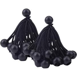 50 Pcs Tendeur à Boule Élastique Noir Tendeur de Bâche pour Pavillon