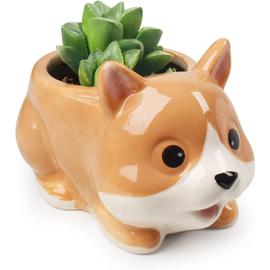 Kcbbe Dessin Anim Chien Succulente Planteur Pot En C Ramique Chien