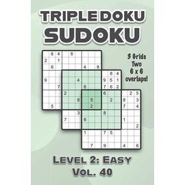 Triple Doku Sudoku Grids Two X Overlaps Level Easy Vol