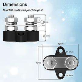 Goodzaz Bornier De Distribution D Alimentation De Batterie M8 Barre De