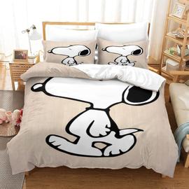 Snoopy Housse De Couette Personnages Anims Avec Taies D Oreiller