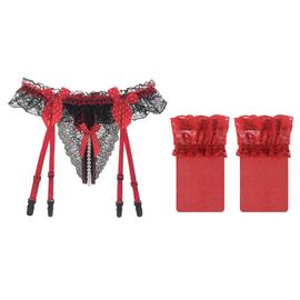 Porte Jarretelles En Dentelle Avec Nud Pour Femme Lingerie