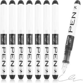 Pi Ces Stylos Plume Jetables Stylo Pointe Fine Encre Noire