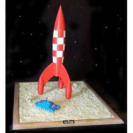 Tintin Fus E Et V Hicule Lunaire Diorama On A Marche Sur La Lune Herg