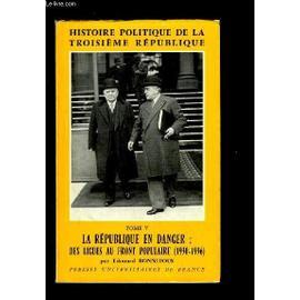 Histoire Politique De La Troisième République Tome 5 La République