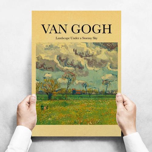 Affiches De Peinture En Papier Kraft De C L Bre Van Gogh Nuit Toil E