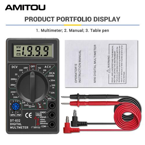 AMITOU DT 832 numérique professionnel multimètre électrique voltmètre