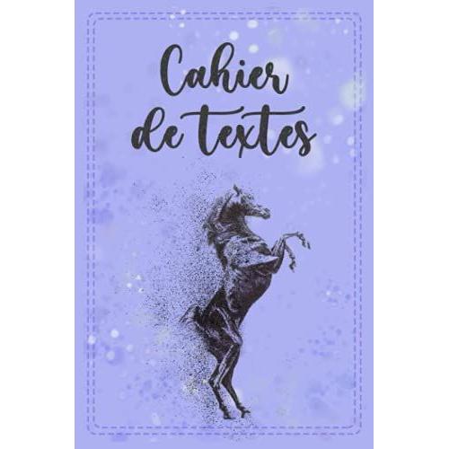 Cahier De Texte Cheval 2021 2022 PAGES COLORES Papier Seyes Grands