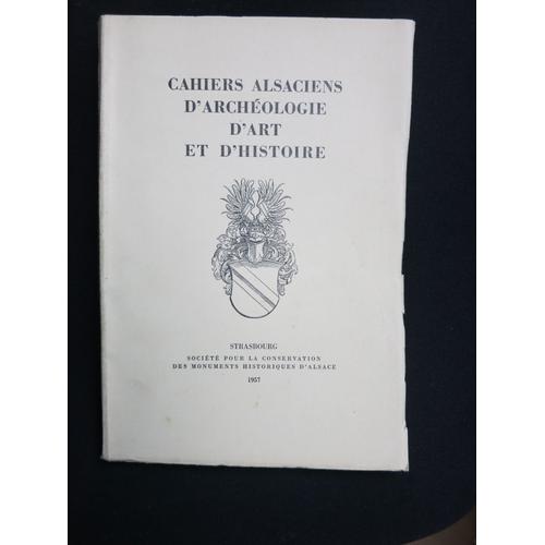 Cahiers Alsaciens D Archeologie D Art Et D Histoire Rakuten