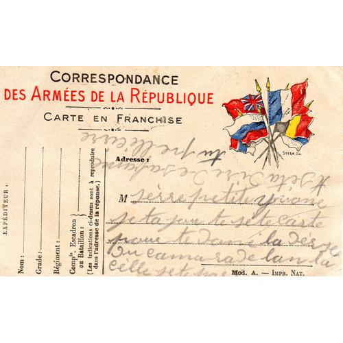 Carte correspondance des armées de la République Rakuten