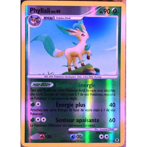 Carte Pokémon 45 111 Phyllali REVERSE 90 PV Platine Rivaux Émergeants