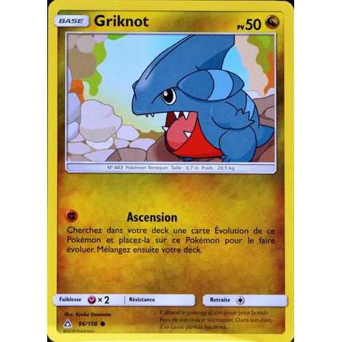 Carte Pokémon 96 156 Griknot SL5 Soleil et Lune Ultra Prisme NEUF