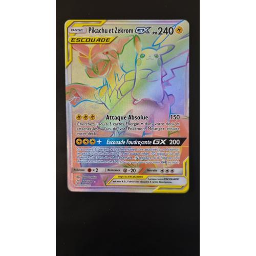 Carte Pokemon Pikachu Et Zekrom Gx Cartes De Jeux Rakuten