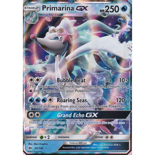 Carte Pokemon Primarina Gx Oratoria Gx Ultra Rare