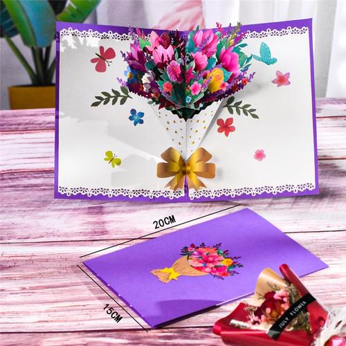 Cartes D Pop Up Pour La F Te Des M Res Cadeaux Bouquet Floral Cartes