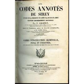 Codes D Instruction Criminelle Penal Et Forestier Suivi Des Lois Sur