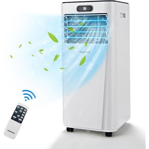 COSTWAY Climatiseur Mobile 4 En 1 9000BTU Mode Veille 30