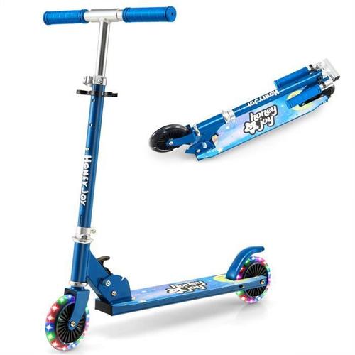 Costway Trottinette Enfant Pliable Roues Clignotantes Automatiques