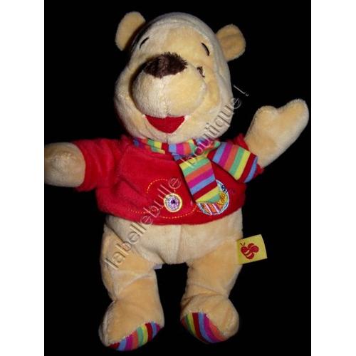 Doudou Peluche Winnie L Ourson Ours Disney Baby Nicotoy Jaune Pull