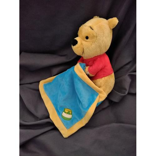 Doudou Winnie L Ours Mouchoir Bleu Pot De Miel Nicotoy Disney Rakuten