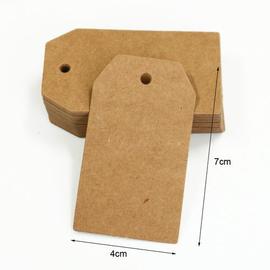 Étiquettes cadeaux en papier Kraft vierge 4x7cm étiquettes de prix