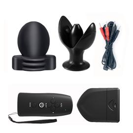 Glans et kit d anus Anneau pénien électrique en Silicone Plug Anal