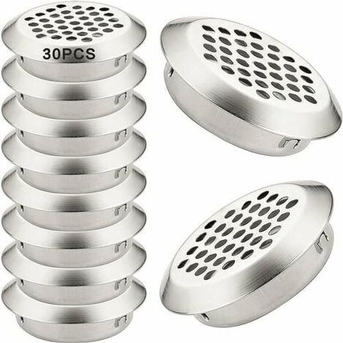 Grille de Ventilation Ronde Inox 30 Pcs Grille d évacuation d air 35mm