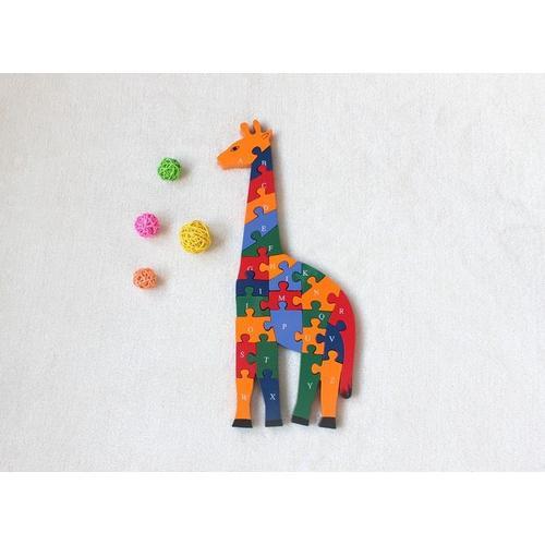 Jouets En Bois Oxford Girafe Puzzle Avec Des Chiffres Et Des Lettres