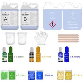 Kit De R Sine Poxy Transparent Resin Epoxy Ml Avec Encre Alcool