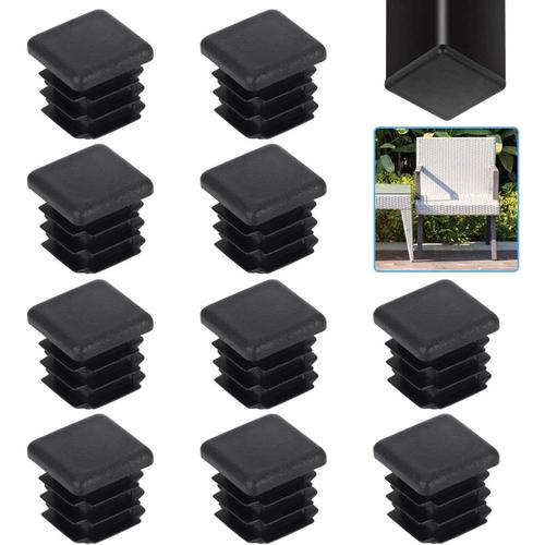 KLYNGTSK 20 PCS Bouchon pour Tuyau Carré 20 20mm Embout Tube Carré Noir