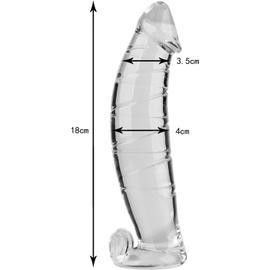 Lelan Dildo En Verre Crystal Godemichet Transparent Forme Realiste