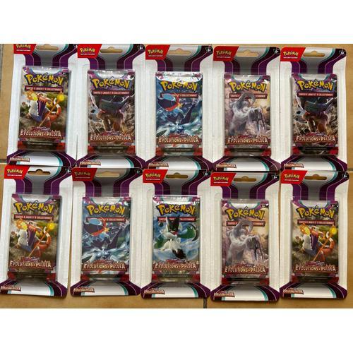 Lot de 10 boosters Pokémon Écarlate et Violet Evolutions à Paldéa neufs