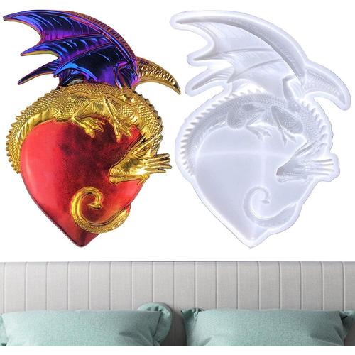 Mgichoom Moules en résine époxy Dragon Moule semi 3D en Silicone pour