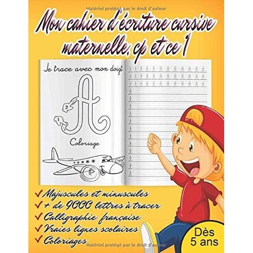 MON CAHIER D ECRITURE CURSIVE Maternelle Cp Et Ce1 Format A4 105