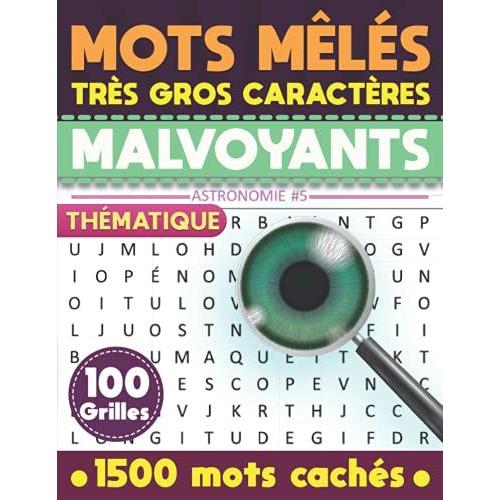 Mots Mêlés Très Gros Caractères Malvoyants 100 Grilles Thématiques