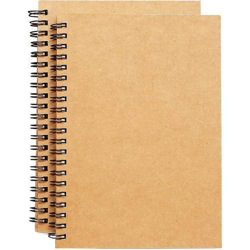 Paquet De 2 Carnet De Croquis En Spirale Grand Cahier Couverture Kraft