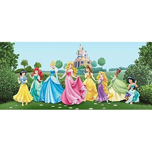 Poster géant Château et Princesses Disney intisse 202X90 CM Enfants