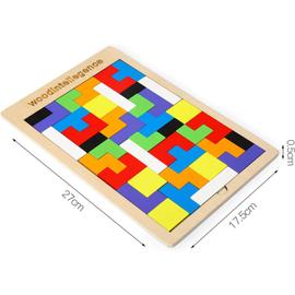 Puzzle De Tangram De Jeux De Logique En Bois Tangram Jigsaw Jouet