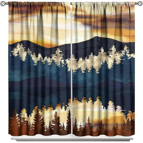 Rideaux Occultants De Paysage Pour Chambre A Coucher Rideaux