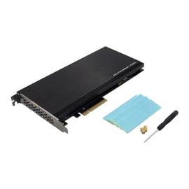 Rouge Adaptateur PCIe 3 0 X4 PLX8724 Vers 4 Ports M 2 NVMe SSD Carte